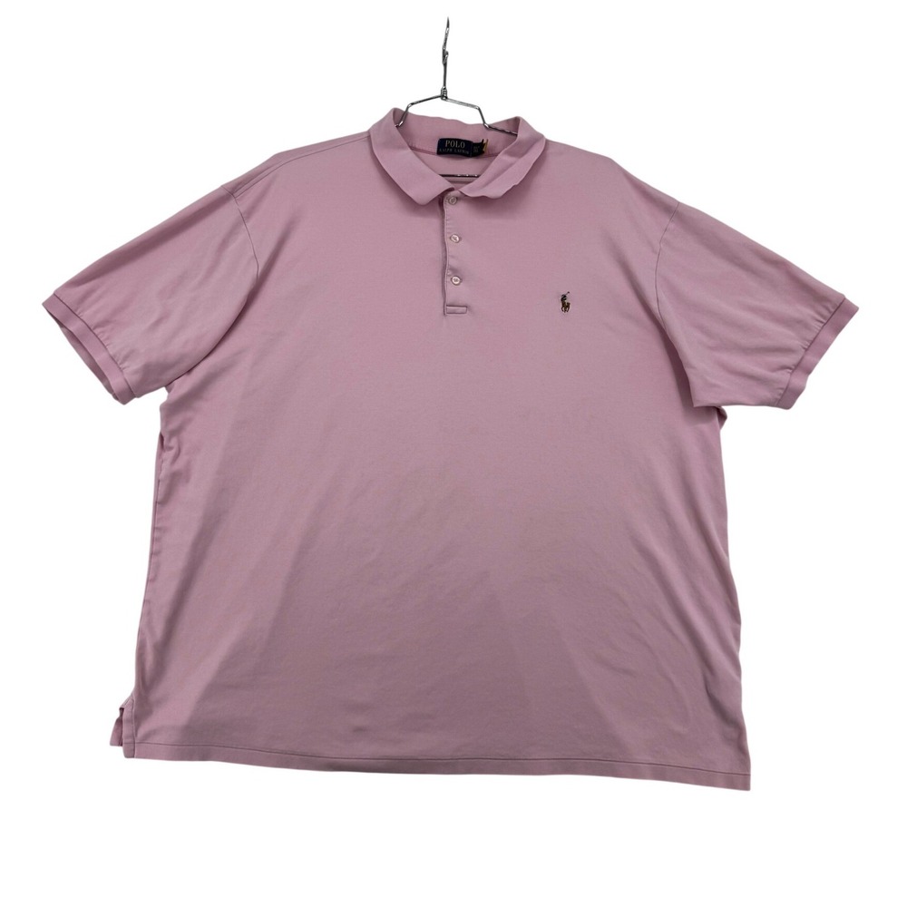 Polo Ralph Lauren Polo Shirt Mens 3XLT Pink Good Short Sleeve Pony Logo Tall